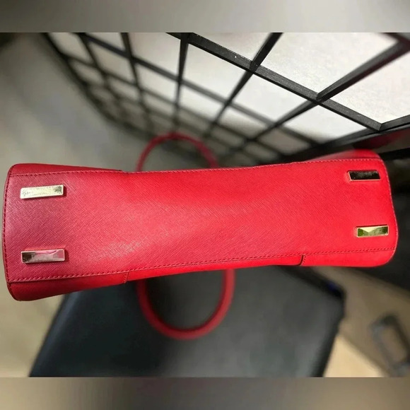 Rebecca Minkoff Amorous Red Leather Double Handle Satchel Bag w/Crossbody strap - Picture 6 of 16